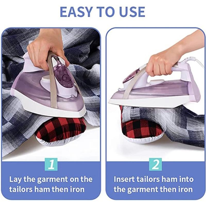2 Piece Pressing Cushion Set for Sewing and Clothing Finishing, Sleeve Roll Pair for Sleeve, Neckline, and Pant Leg Ironing Work Use