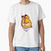 Garfield With Trans Flag Scarf Design Classic Tshirt Made In Usaus Size S2xl