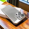 Luxury Plating Heat Dissipation Mesh Bumper Case for iPhone 16 15 14 Plus 13 12 11 Pro Max Lens Protector Shockproof Armor Phone Cover