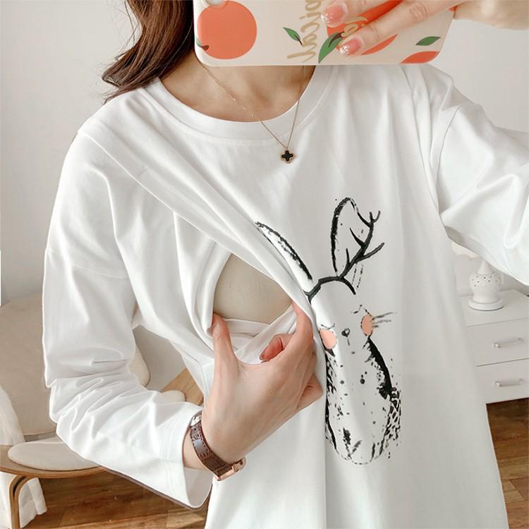 Топ для кормящих с длинным рукавом для беременных - Стильная весенне-осенняя одежда для мам в послеродовой период и кормящих грудью