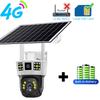 6K 12MP HD Солнечная камера 4G SIM-карта Wi-Fi Открытый IP Беспроводная система видеонаблюдения PTZ Ночное видение PIR Камера обнаружения человека