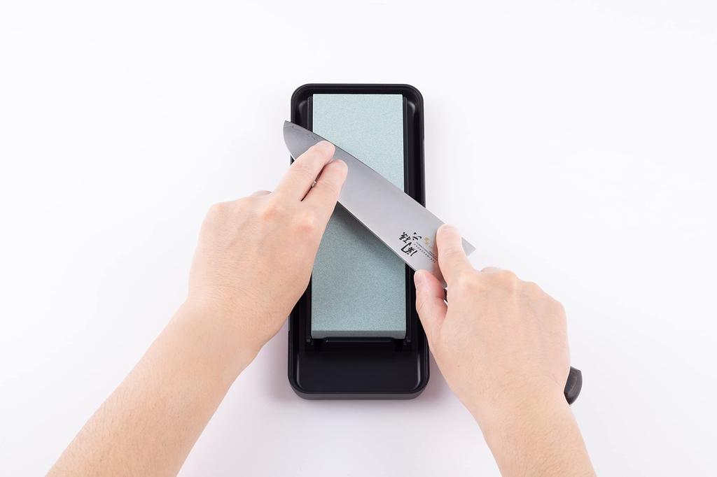 Нож Kai Seki Magoroku Грубый с хранением Сделано в AP0328 Точилка, #220, Чехол, Япония,