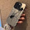 Черный чехол-накладка с рисунком пары пауков для iPhone 11 14 Pro Max XR 13 12 Pro X XS 15 Pro Max, матовый, IMD, жесткая броня, Fundas