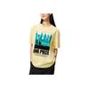 Uniqlo × Коллаборация One Piece SS25 Силуэтный узор Принт с буквами Свободная повседневная футболка с коротким рукавом Мужские футболки Желтый 480692-41