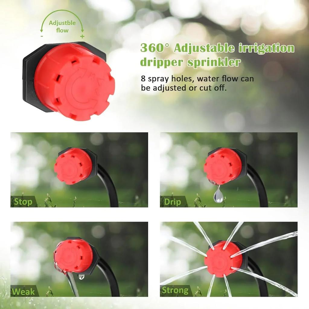 50-800 шт. Система капельного полива Набор для полива растений Комплекты для полива Регулируемые капельницы Микросистема полива сада