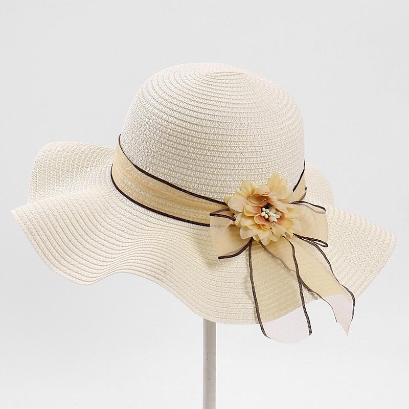 Sunflower Wide Brim Straw Hat For Women With Sun Protection And Neck Coverage For Summer Outdoor Activities