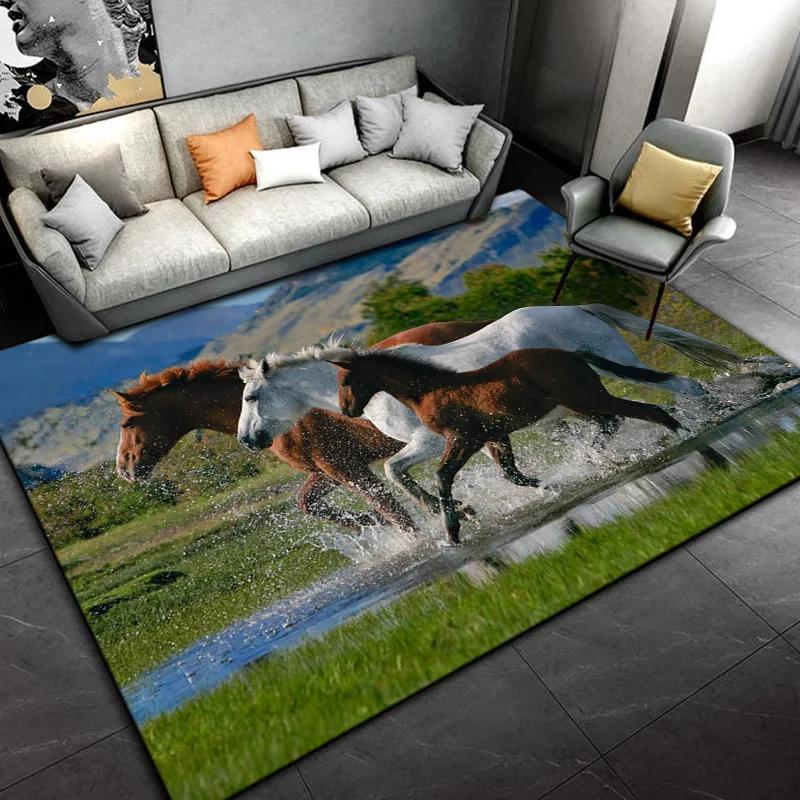 Лошадь Pentium Художественный принт Ковер Ковер для детской игровой комнаты Ковер для гостиной Спальни Противоскользящий Дверной коврик подарок на день рождения sonic