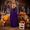 Halloween Renaissance Witch Dress for Women Gothic Victorian Dress Long Bell Sleeve Medieval Costume for Halloween Cosplay Party