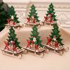 Christmas Decorations Christmas Painted Wood Pieces DIY Sleigh Car Pieces Mosaic Puzzle Gift