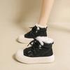 Мода Модные Универсальные Высокие Кроссовки Женские Зимние Плюшевые Толстые Хлопковые Туфли Трендовые На Толстой Подошве Повседневные Удобные Женские Ботинки