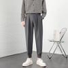 Корейские модные летние брюки уличная мода плиссированные брюки мужские однотонные дышащие легкие тонкие брюки повседневные мужские брюки