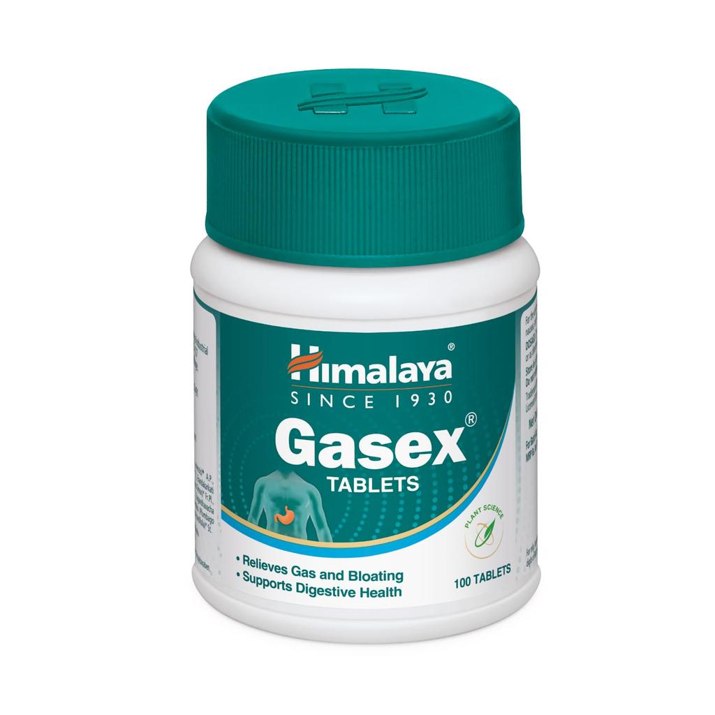 Gasex Himalaya, 100 таблеток Улучшает пищеварение Устраняет застрявшие газы Обеспечивает облегчение от вздутия живота