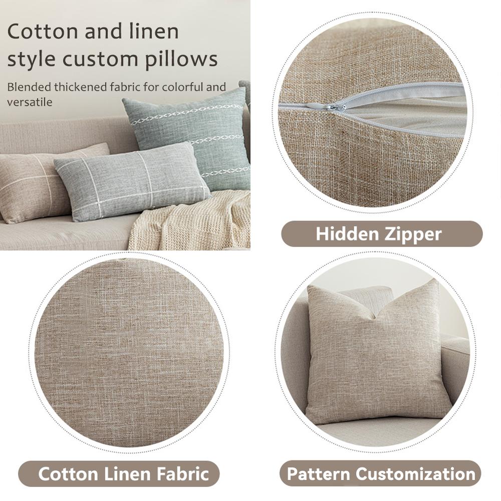 Band S-System Of A Down Cushion Cover Summer Coolness Linen Fabric Double-Sided Printing Pillow Case Sofa Home Decor Gift