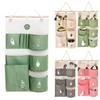 Fabric Waterproof Cotton and Linen Storage Hanging Bag Creative Hanging Multi-layer Dustproof Storage Bag Home Door StorageBags