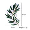 Новые свежие жемчужные броши в виде листьев, бамбуковая эмалированная брошь, булавки для женщин и мужчин, украшение для вечеринки, модные ювелирные аксессуары