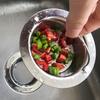 Кухонный сливной фильтр из нержавеющей стали для раковины, антизасорный фильтр для отходов