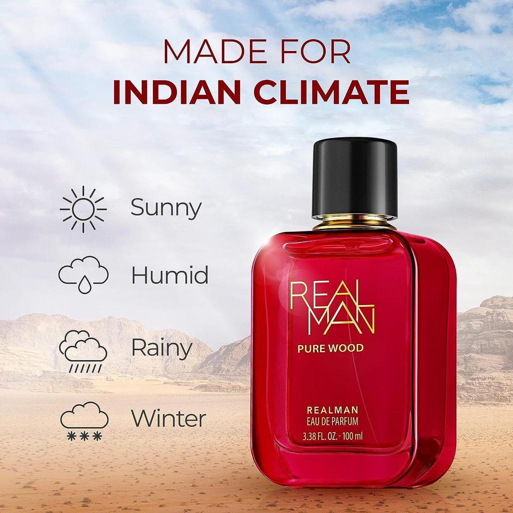 RealMan Pure Wood Perfume, духи премиум-класса для мужчин,