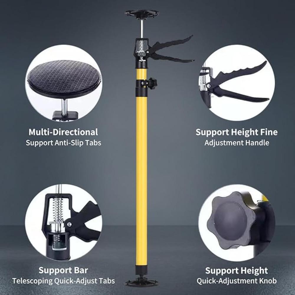 Экономящий труд телескопический стальной опорный стержень, домкраты для шкафов, инструмент для гипсокартона, выдвижной ручной подъемный домкрат