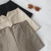 Женские шерстяные шорты А-силуэта с высокой талией: Осень/Зима 2023 Корейская облегающая повседневная одежда для активного отдыха