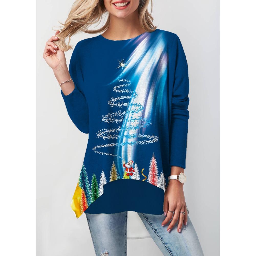 JPNTKY Женская мода повседневная осень-зима с длинным рукавом и круглым вырезом блузки и рубашки