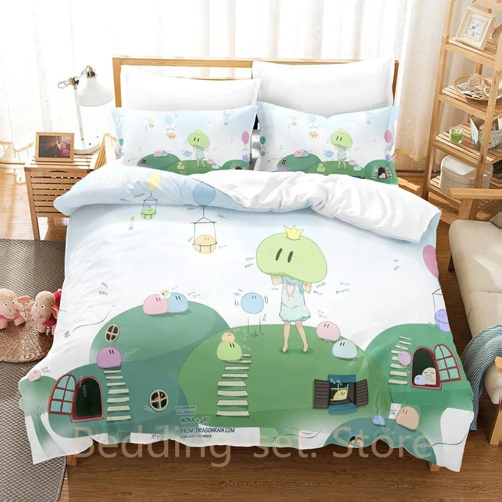 Новый комплект постельного белья Dango Clannad Односпальный Полуторный Двуспальный Кинг-сайз Комплект для кровати Взрослый Детский Спальня Комплекты пододеяльников Аниме Комплект простыней