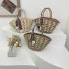 Straw Woven Tote Bag Holiday Travel Beach Portable Women's Handbag