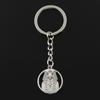 Fashion 30mm Key Ring Metal Key Chain Keychain Jewelry Antique Plated Egyptian King Tut Tutankhamen 26x23mm Pendant