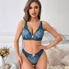 Lace Sexy Women's Bra Set Fashion Push Up Contrast Women's N Underwear Set