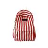 Striped Fashionable Pattern Student Canvas Backpack For Casual Daily Use