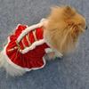 Christmas Decoration Puppy Santa Clothes Pet Costume Dog Winter Skirt Supplies