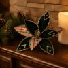 Realistic Artificial Christmas Flower Flocking Xmas Tree Flower  Christmas Party