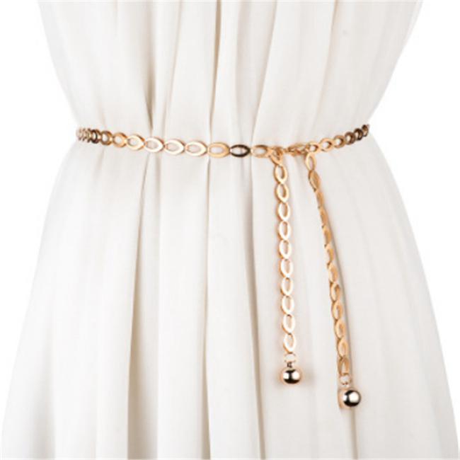 Hip High Waist Belts for Women's Waist Belts All-Match Belt for Party Dress Waist Metal Chain Belts