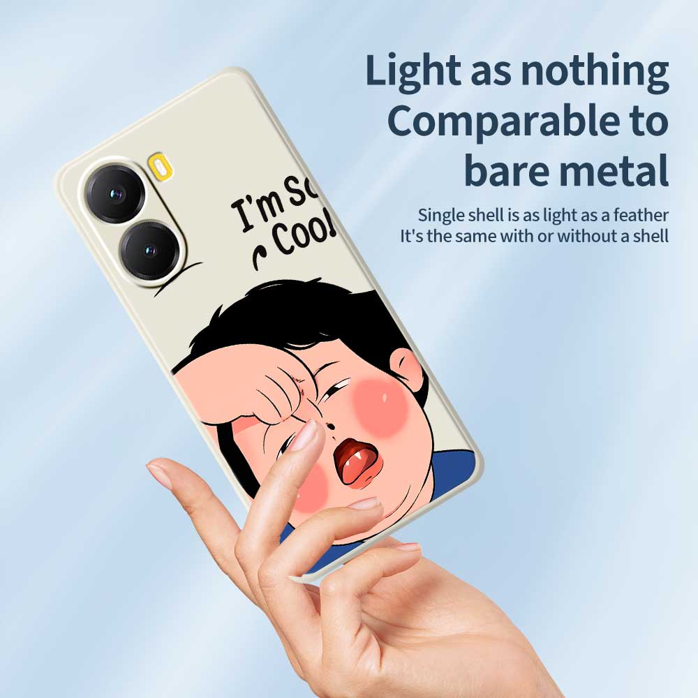 For Xiaomi Redmi Turbo 4 5G/Poco X7 Pro 5G Case Make Faces Kid Pattern Printing Straight Edge TPU Phone Back Cover