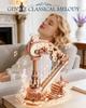 ROKR Magic Harp Music Box Wooden 3D Puzzle 350-Piece DIY Mechanical Model Building Kit for Home Desk Bookshelf Decor Gift for Adults Kids