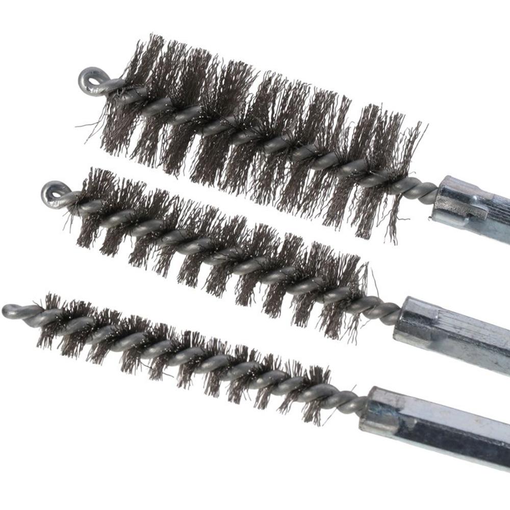 6 шт., 8/10/12/15/17/19 мм, щетка из нержавеющей стали, набор щеток для чистки отверстий, ржавчина, чистящие трубки