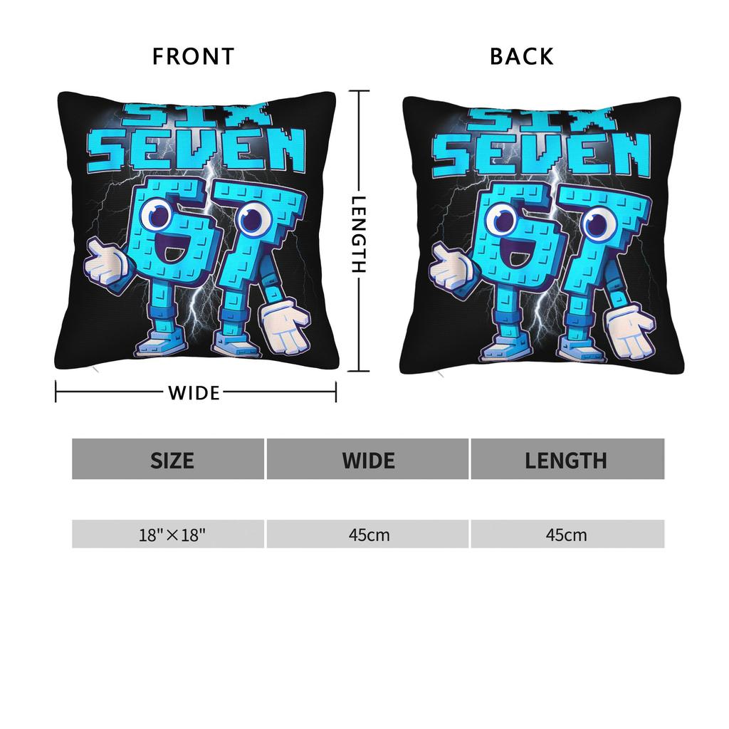 67 Шесть Семь 6-7 Забавная Итальянская Мем-Подушка для Мозга Наволочка Мягкая Наволочка Милая Забавная Наволочка для Дивана Спальни Домашний Декор