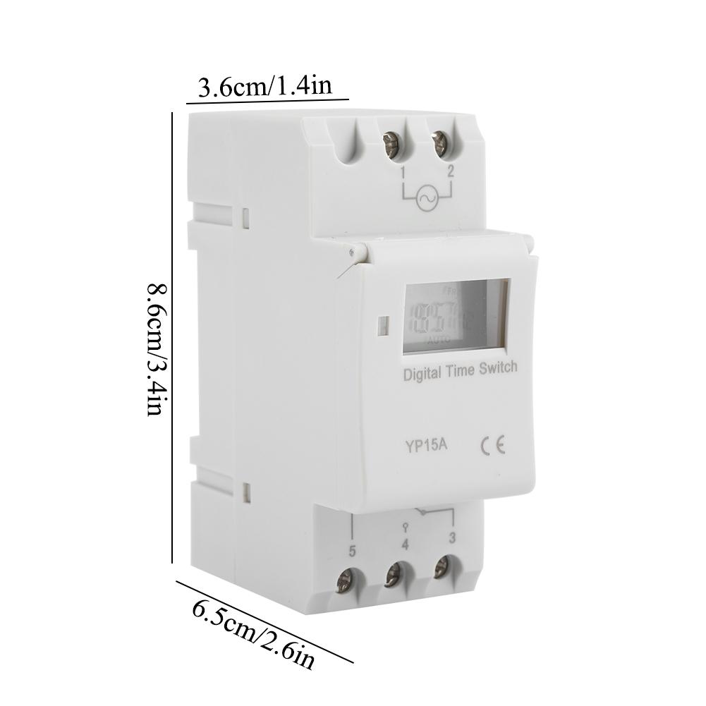 16A Цифровой ЖК-таймер питания Программируемый реле времени (AC220V)