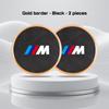 Car Leather Coaster For BMW M M3 M5 M6 E36 E39 E90 E70 G01 G02 G05 G07 G60 G70 i3 i4 Water Cup Holder Pads Alloy Anti Slip Mat TF0