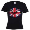 Флаг Великобритании Union Jack Губы Женская Футболка Англия Флаг Праздник UK GB