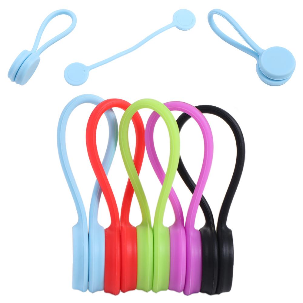 5PCS Magnetic Fabric Huggers Silicone Cable Ties Magnetic Clips Set Fabric Clips Set Crafting Gifts