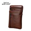 Vertical Cowhide Waist Bag for 7-Inch Smartphone – Genuine Leather Multi-Functional Waist or Shoulder Bag