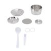 Stainless Steel Coffee Capsule Kit Reusable Filter Gasket Brush Spoon Powder Pressing Plate for EDG