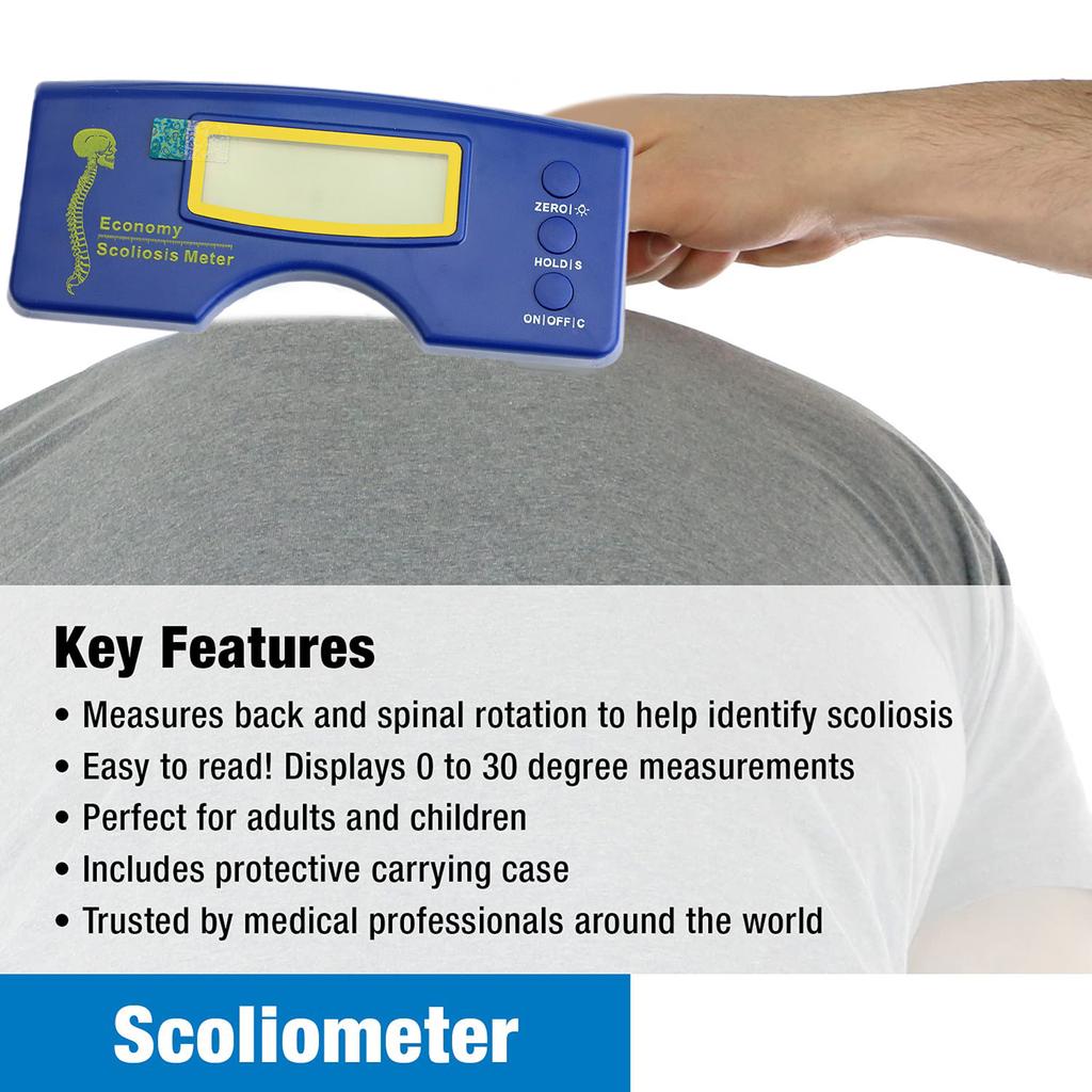 Цифровой измеритель сколиоза, измерительный прибор для позвоночника человека, диапазон сколиометра 0-30 градусов, детектор для измерения выравнивания позвоночника