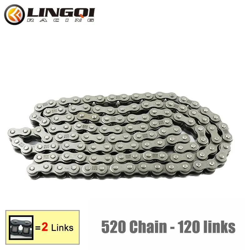 LINGQI 520 Цепь 100 Звеньев 110 120L Приводные Цепи Со Звеньями Для Квадроцикла ATV MX Enduro Мотокросса Гонки Универсальные Запчасти Внедорожник