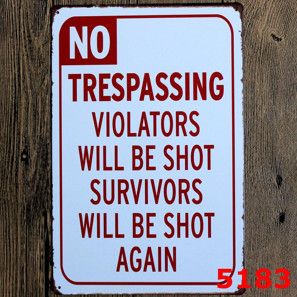 Custom Gun Humor Tin Sign for Restaurant, Bar, or KTV Decor