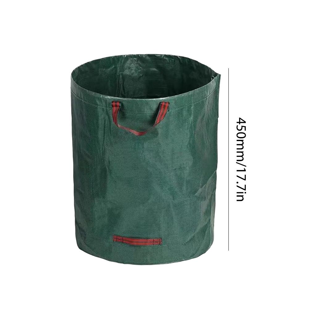 Foldable Garden Waste Bag Large Capacity Reusable Trash Storage Container Waterproof PP Woven Bag 100/200/300/400/500L