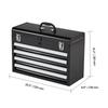 SucceBuy 20.5in Metal Tool Box Portable 4-Drawers Tool Chest with Drawers Locking Multi-Function Tool Organizer for Workshop