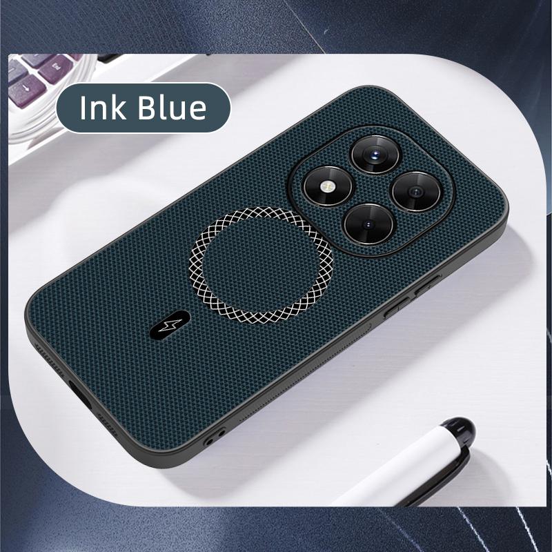 Чехол для телефона Xiaomi Redmi Note 14 Pro Plus Redmi Note14Pro+ с 3D-текстурой кожи, беспроводной зарядкой, противоударный, магнитный