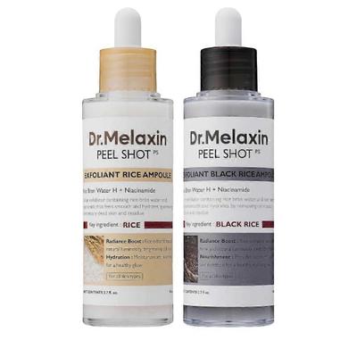 2 шт. Dr.Melaxin PEEL SHOT GLOW Отшелушивающая рисовая ампула (БЕЛЫЙ РИС/ЧЕРНЫЙ РИС) 80мл