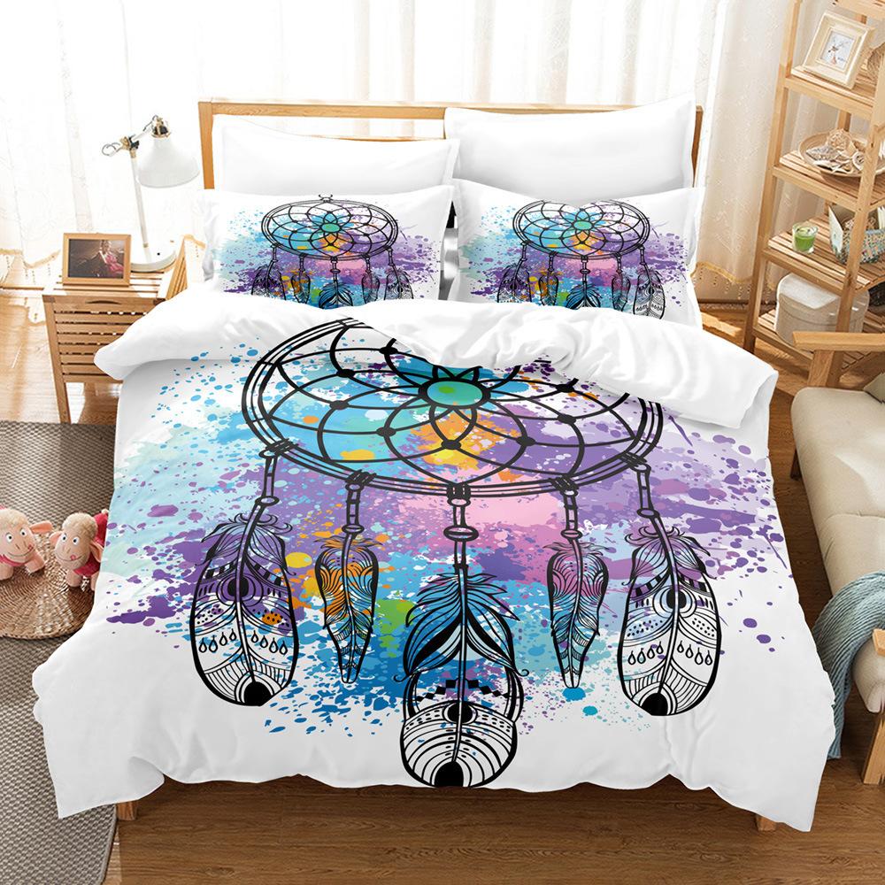 Dream Catcher Feather Wind Chimes, Export Student Dormitory Three-Piece Quilt Cover Sheets